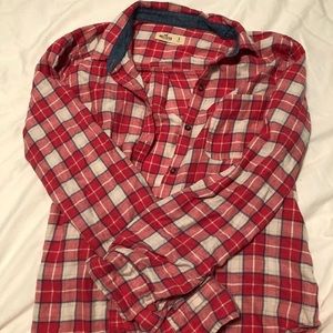 hollister pink flannel